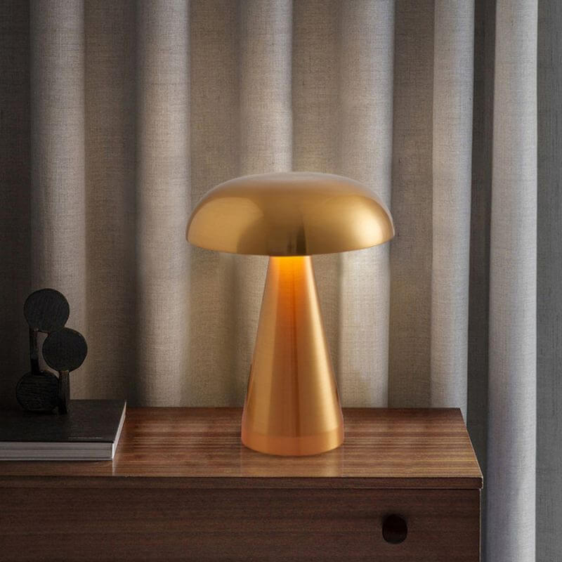 Lampe champignon dorée - LED tactile - Plaisir du Yoga