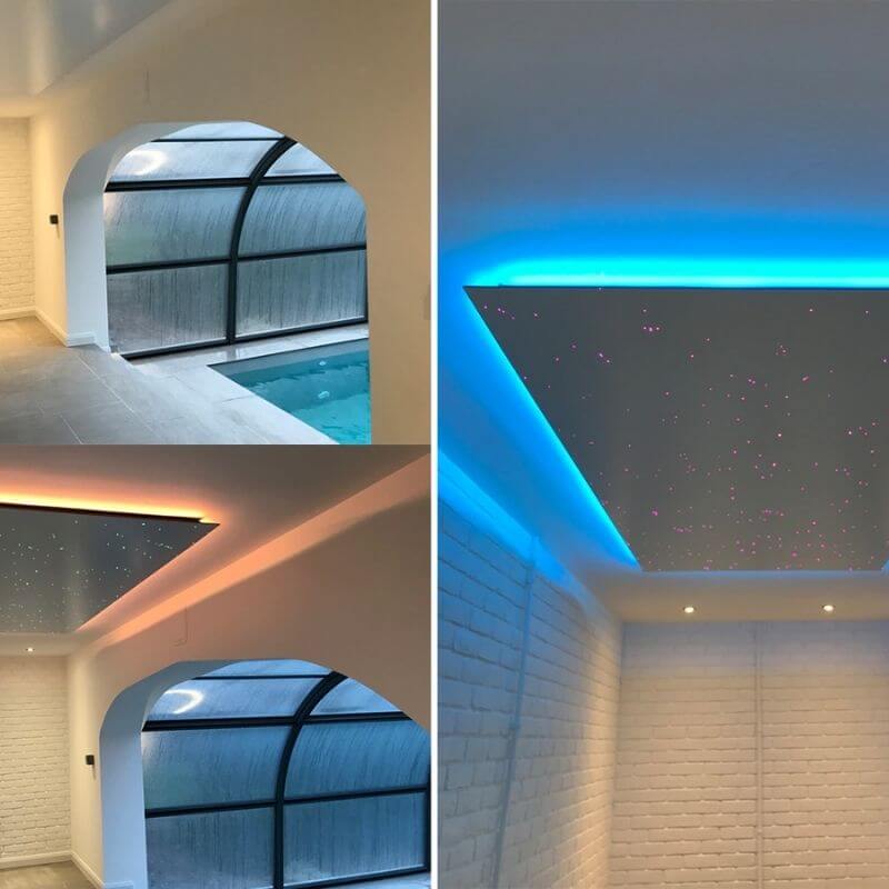 Lumière à fibre optique LED scintillante avec câble en fibre PMMA, lumière  décorative pour la maison et la voiture, effet ciel étoilé, RGBW, 16W -  AliExpress