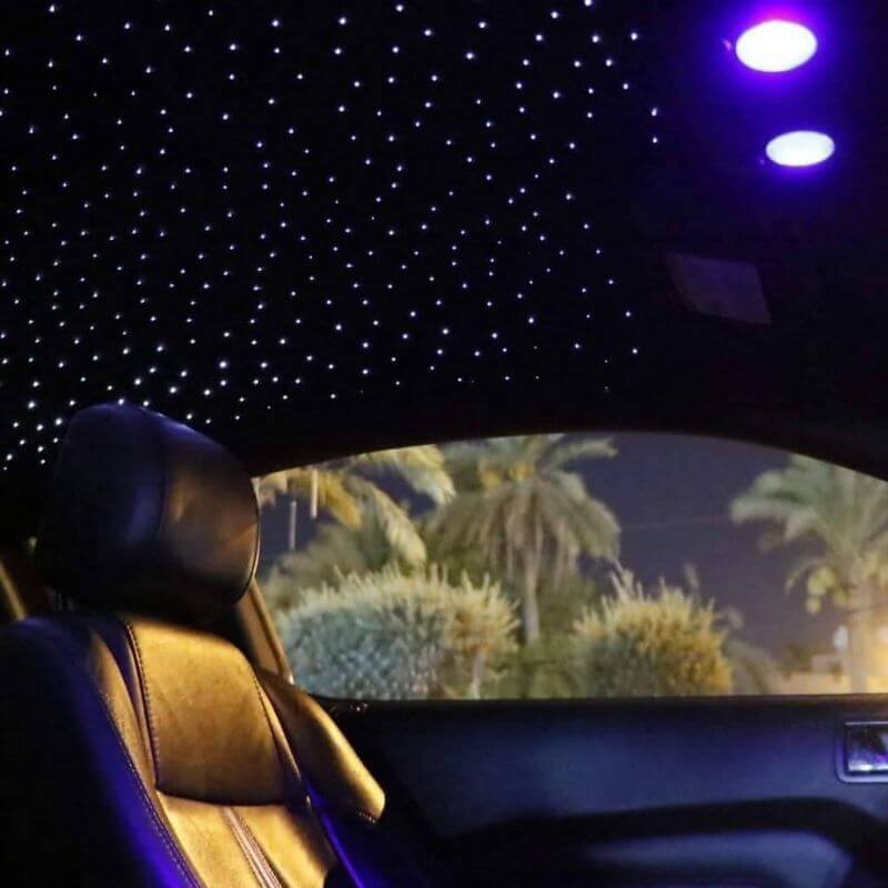 20w scintillant étoilé ciel voiture étoile lumière toit led lumière fibre  optique lumière ciel étoile plafond décor double têtes contrôle indépendant