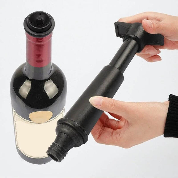 Rdeghly Scellant sous vide pour bouteille de vin, 1 ensemble de bouteille  scellée sous vide avec 2 bouchons de bouteille de stockage de vin Pompe  Preserver Air Sealer Plug 